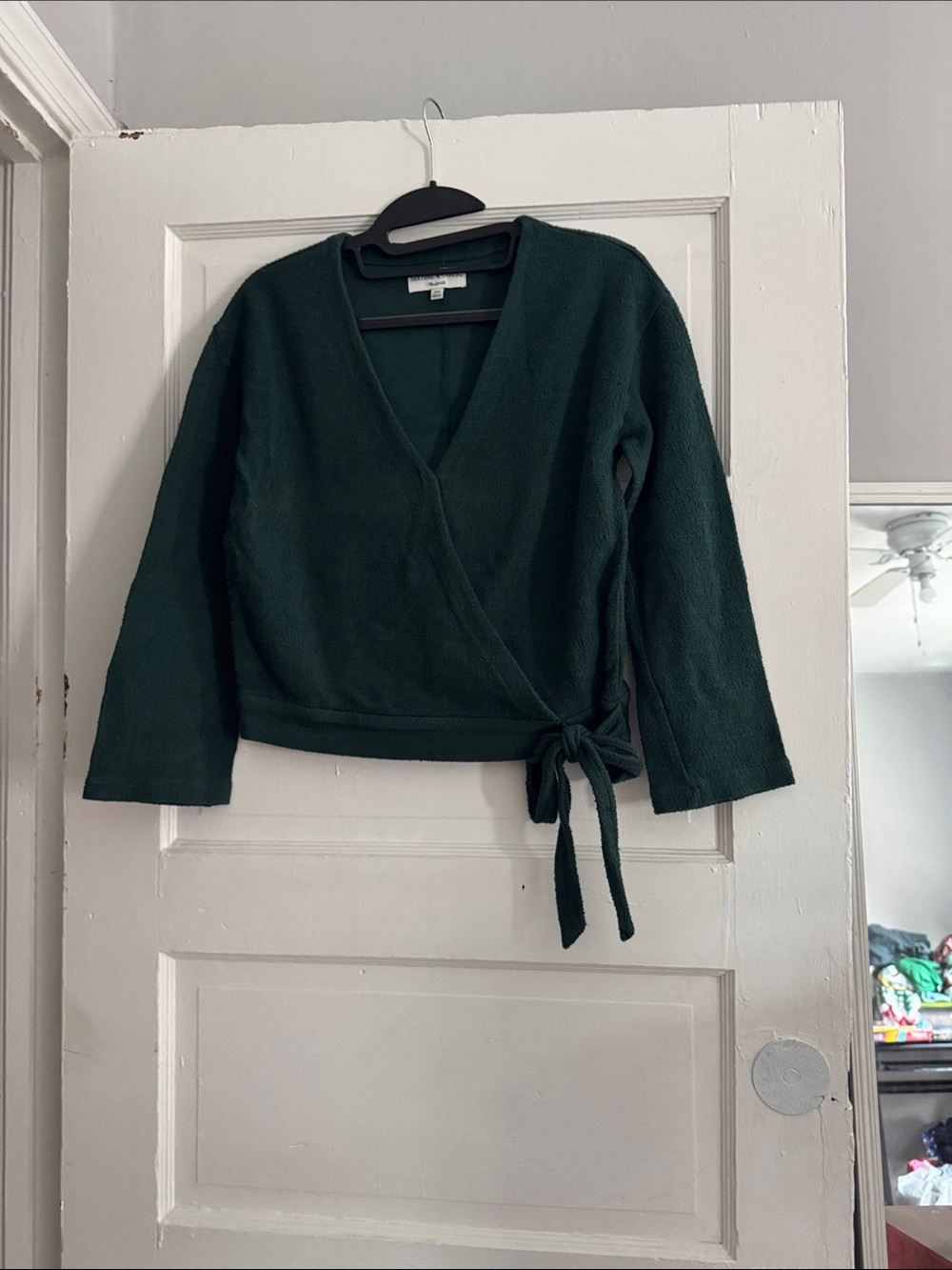 Madewell TexTURe & THREAD Dark Green V Neck